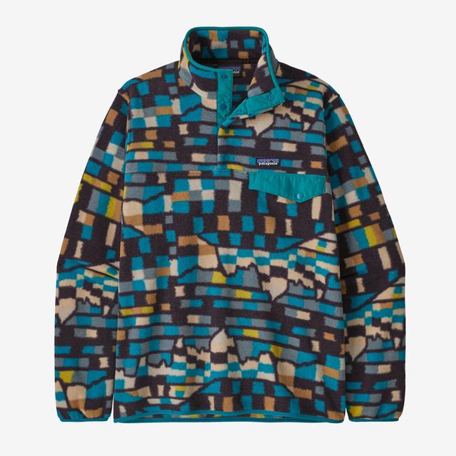 Patagonia Men's Lightweight Synchilla Snap-T Fleece Pullover, Fitz Roy Patchwork